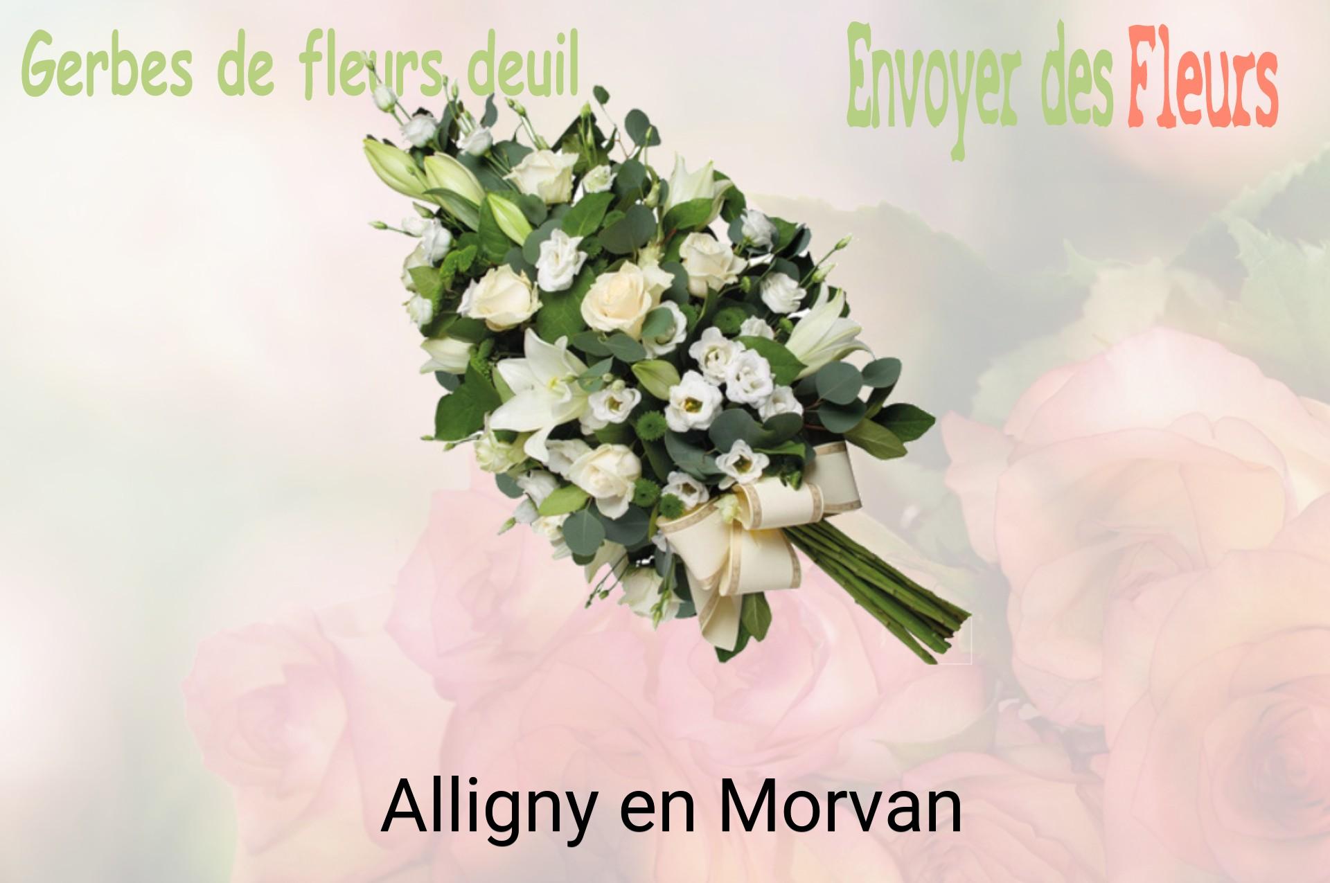 Gerbe de fleurs de deuil livrée à Alligny-en-Morvan